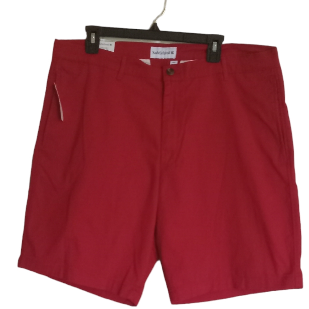 NWT Men's Saddlebred Comfort Flex Shorts Size 38w Color Rapid Red - Picture 1 of 11